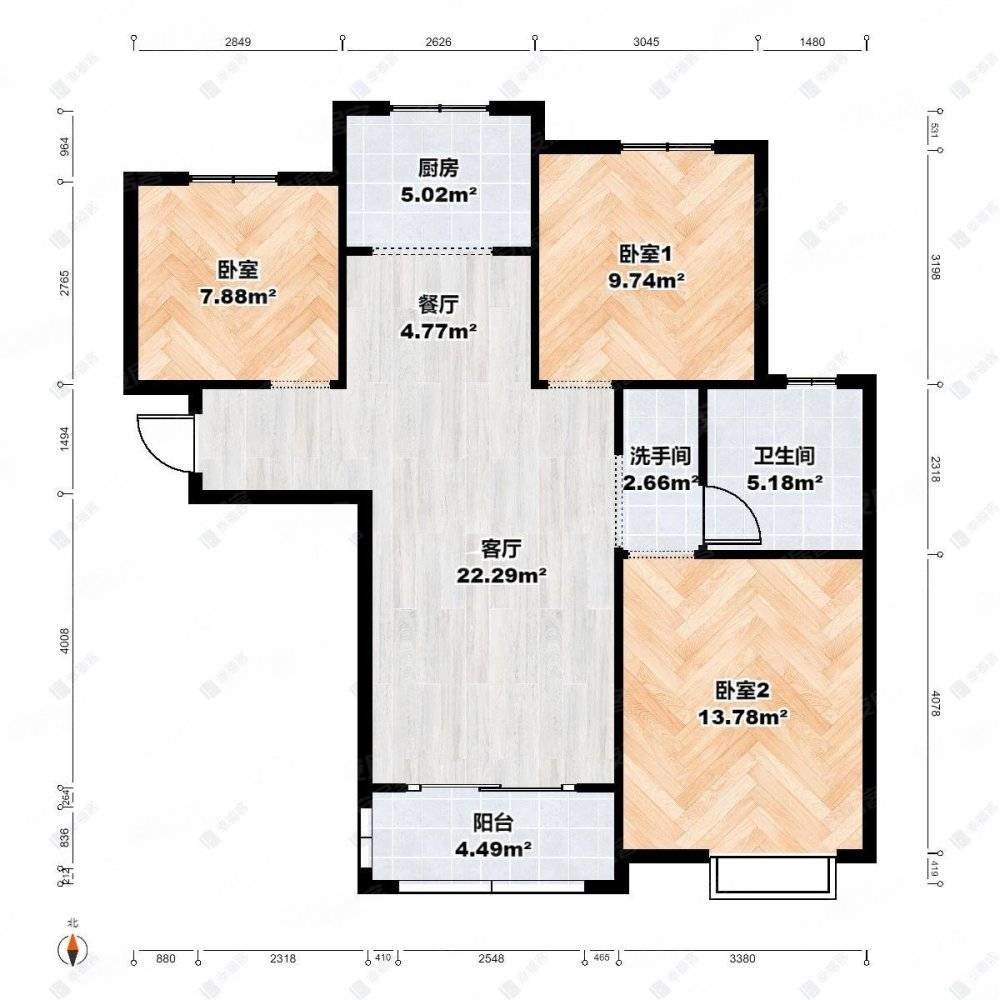 急售官山花园27中中上楼层好户型3房