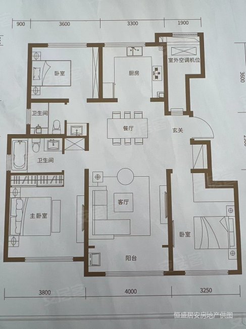 泰安盛世郡3室2厅1卫117.16㎡南北125万