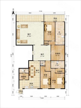 缘溪堂3室2厅4卫395.15㎡南6400万