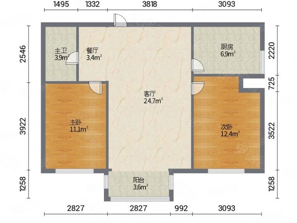天津河西尖山路津铁泽苑津铁泽苑 2室2厅1卫