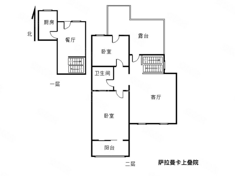 世茂萨拉曼卡(别墅)2室2厅1卫92.77㎡南北118万