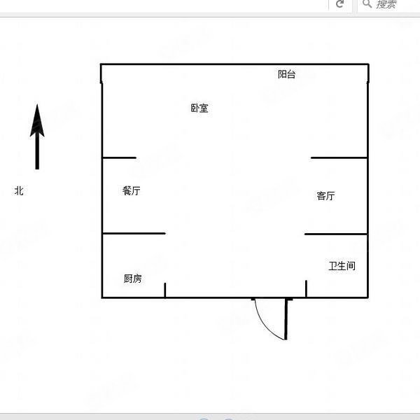 万豪城市广场1室1厅1卫42㎡南北25.8万