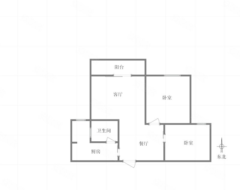 春语江山2室2厅1卫74.36㎡南86万