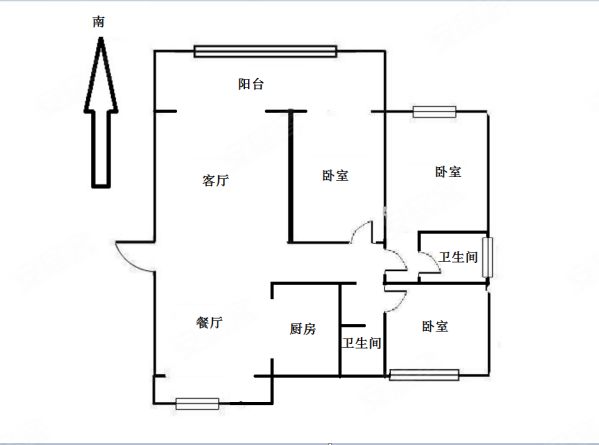 碧桂园黄金时代柳林苑3室2厅1卫122㎡南北115万