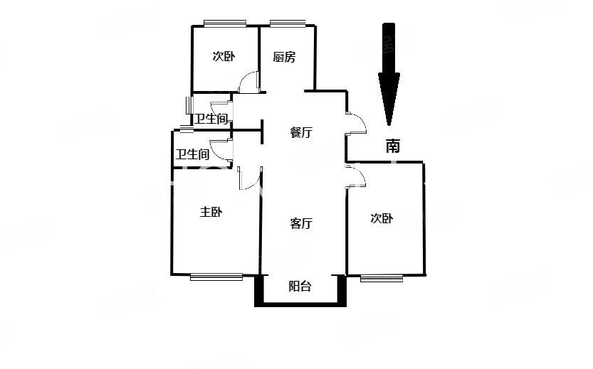 碧桂园拾光海3室2厅2卫119.57㎡南86万