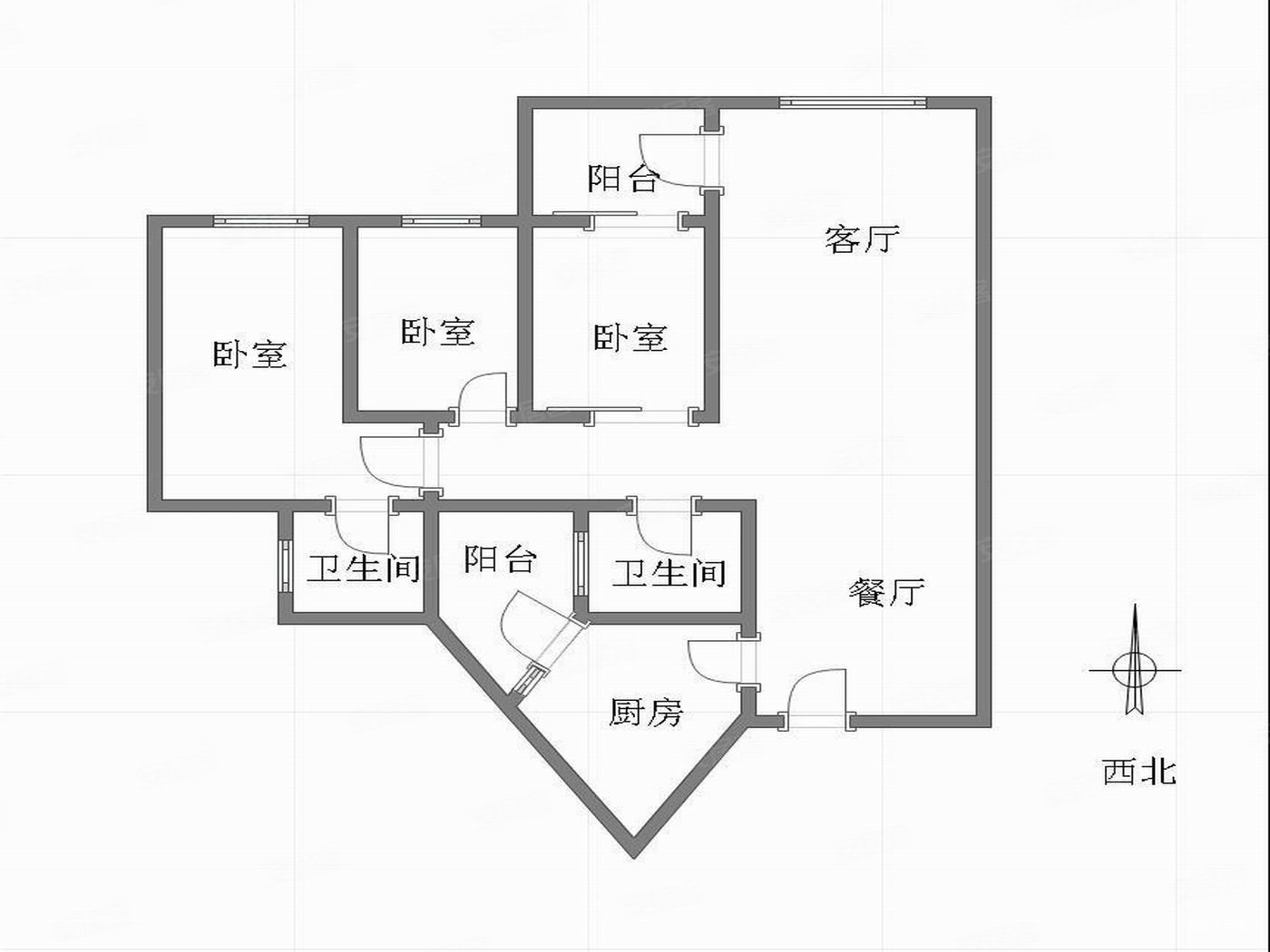 武夷滨江(一二期)3室2厅2卫121.99㎡西北170万
