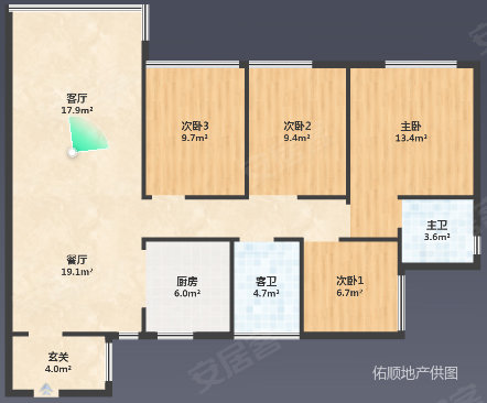 敏捷金玥湾4室2厅2卫117㎡南56万