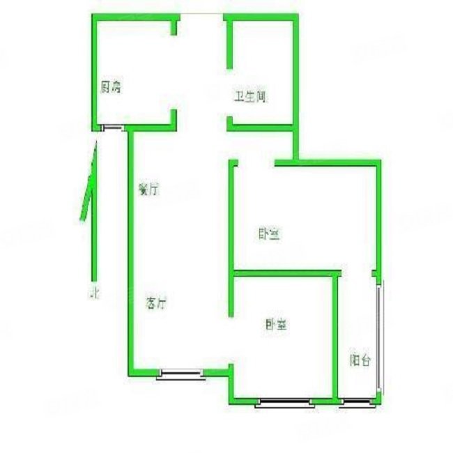 新一代C区2室2厅1卫95㎡南北88.2万