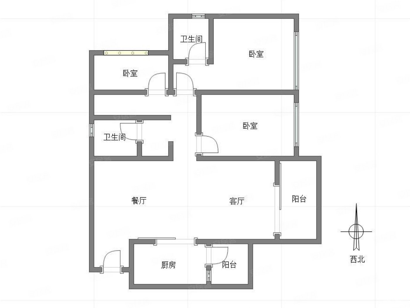 中交中央公园美麓3室2厅2卫100㎡南北101万