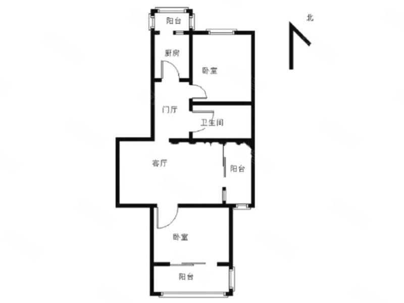 角门13号院2室1厅1卫77.42㎡南北251万