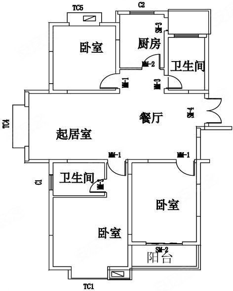 耀邦公馆4室2厅2卫148㎡南北99.8万