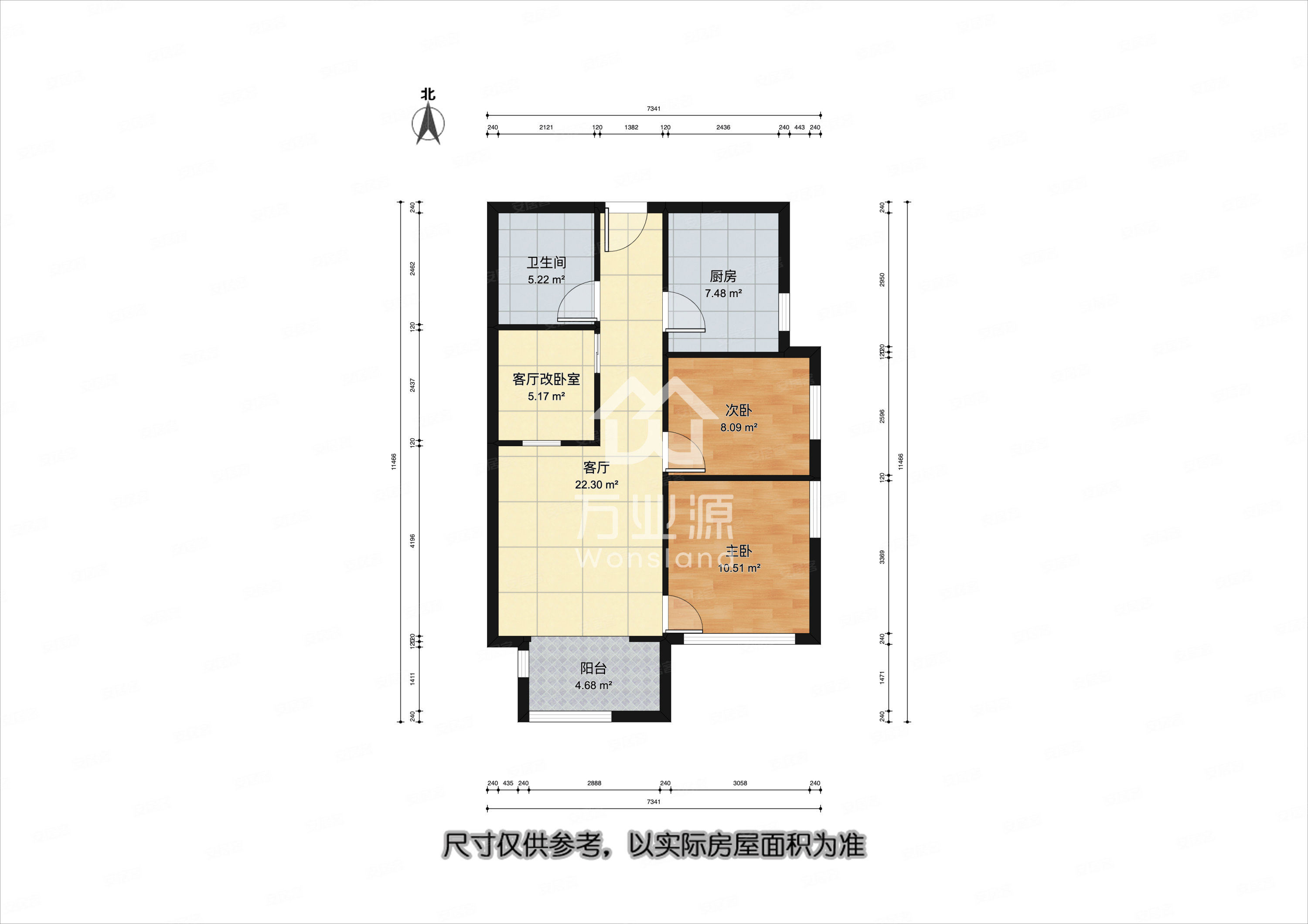 融科贻锦台2室1厅1卫81.75㎡东南98万