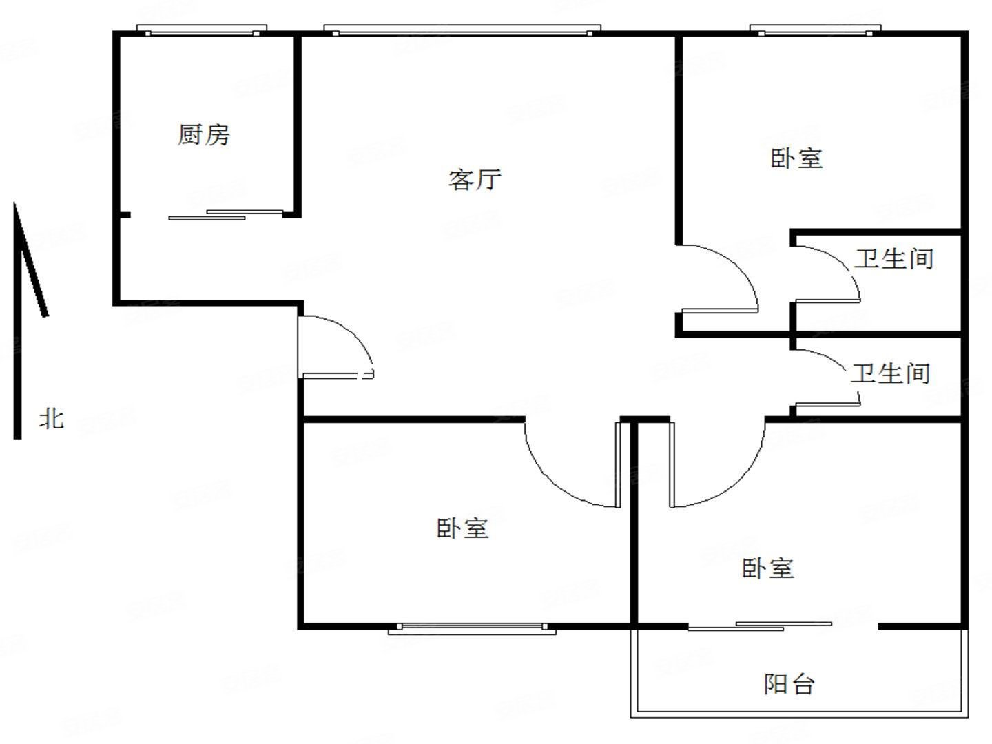 祥发楼3室1厅2卫131.19㎡东南146万