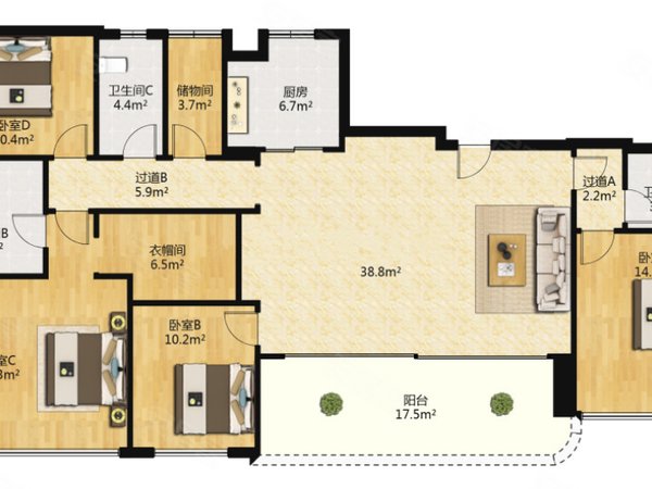 重慶江北寸灘中國鐵建西派城2期洪崖洞 西派城四房 帶地暖新風中央