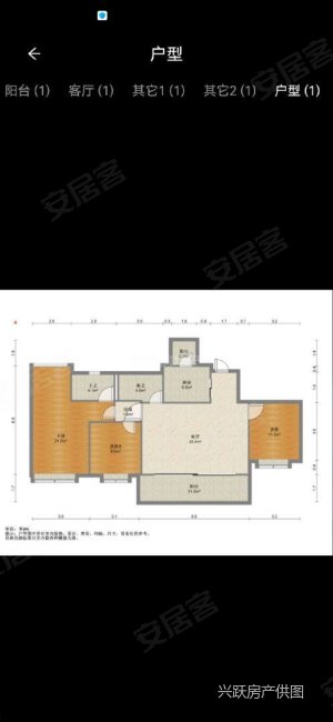 兰台府3室2厅2卫128㎡南北89.8万