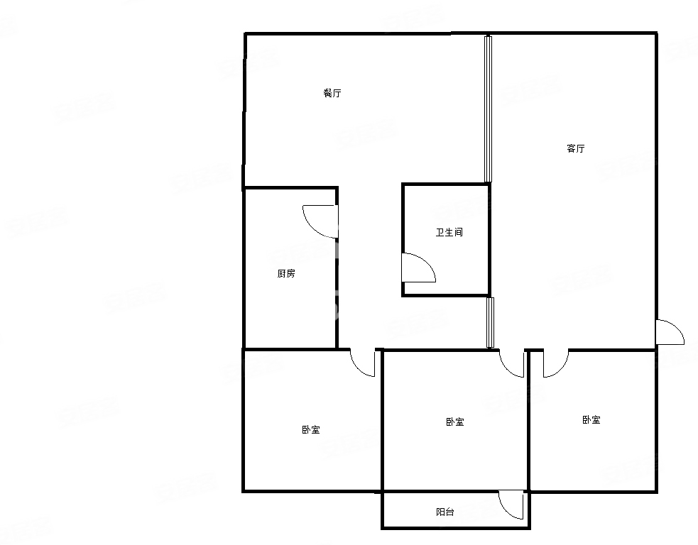 南宁八中教师宿舍3室2厅1卫78.18㎡南50万