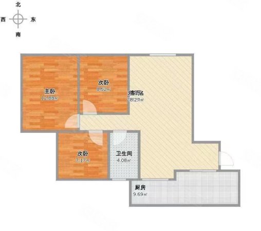 保利未来城市四街区3室2厅2卫117㎡南北61.8万