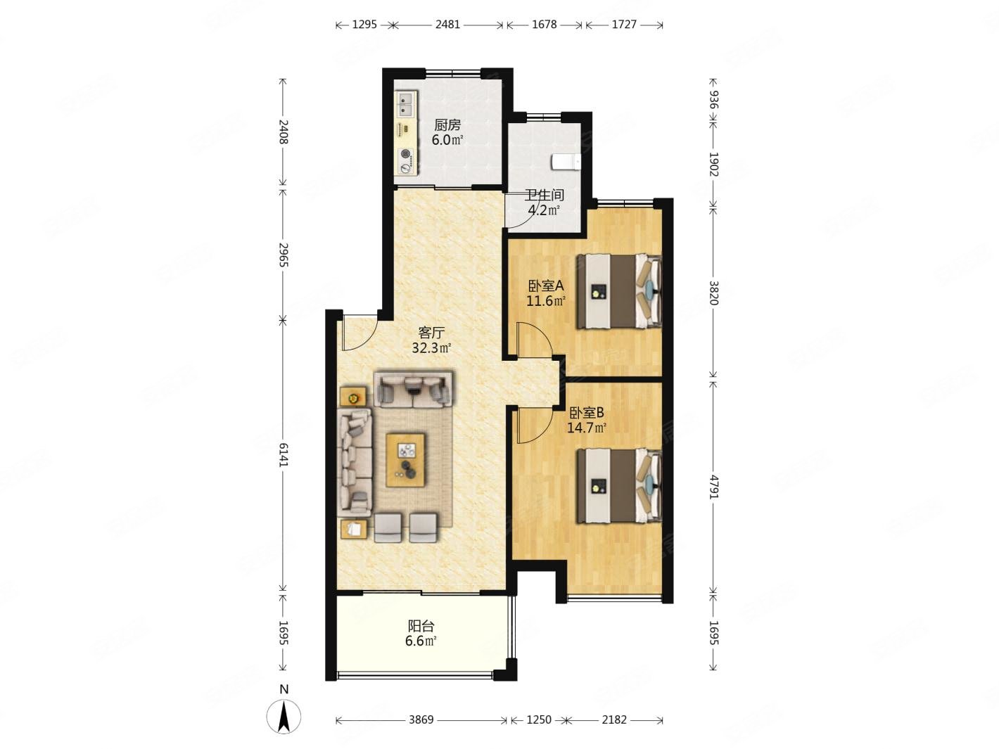 拒绝虚假新上御水湾花园2楼采光好看房随时位置安静