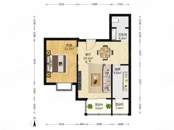北京通州次渠次渠嘉园六区精装一居大窗户朝南 次渠嘉园 经海路京东
