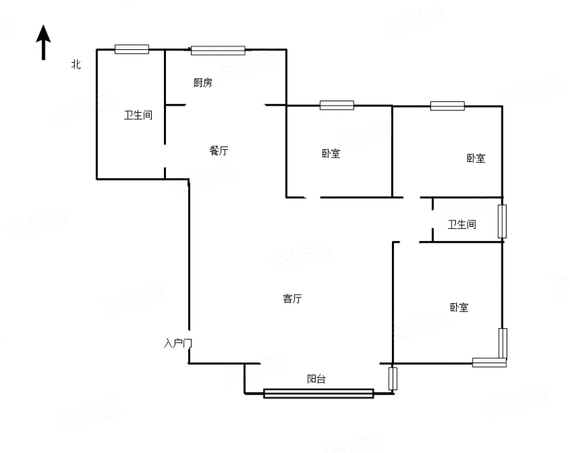 清华园(卧龙)3室2厅2卫132㎡南75万