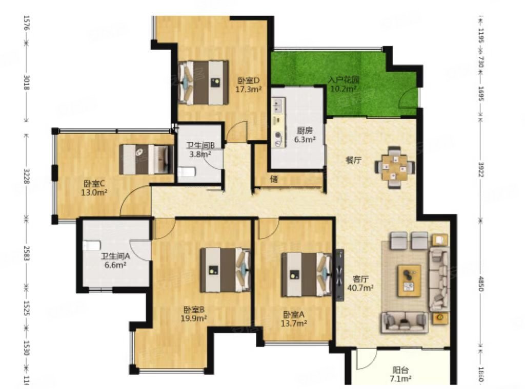 珠海唐家湾远大美域 退台洋房南北通透 145平仅售288万,远大美域新城