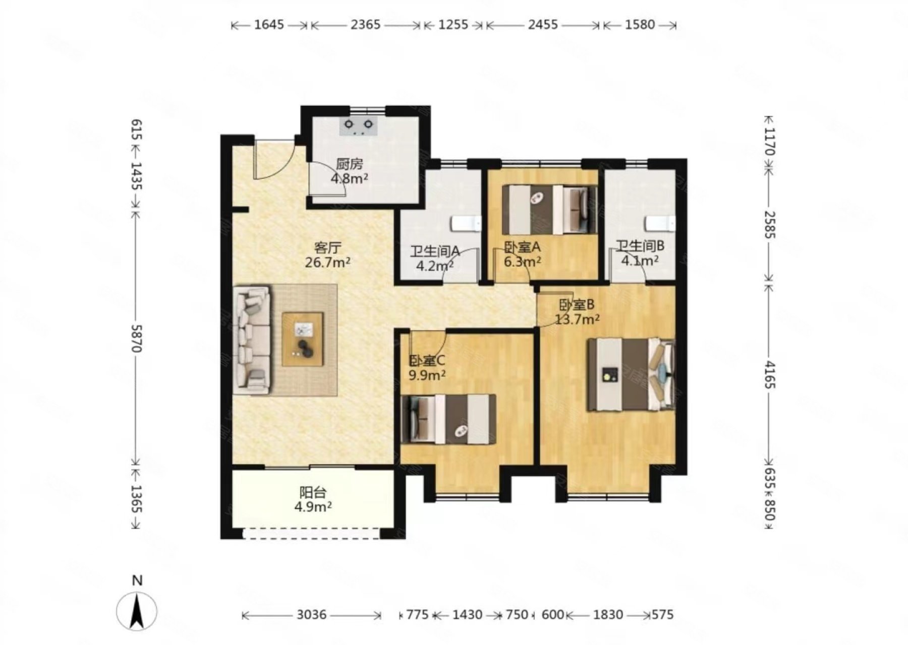 核心区江与城急卖价好谈次新小区人车分流随时能看