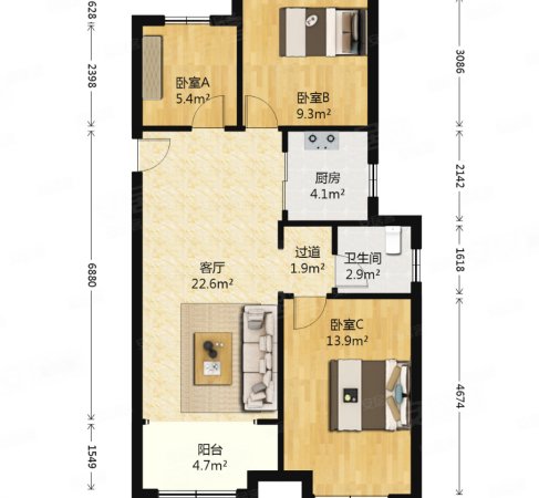 漯河源汇源汇城区尚书房昌建广场旁尚书房,精装3室,家具家电齐全,图片真实,随时看房出租房源真实图片