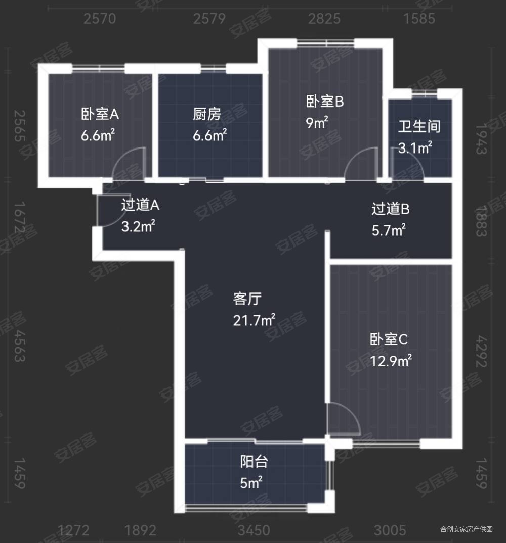 万科城润园二手房,235万,3室2厅,2卫,130平米-西安安居客
