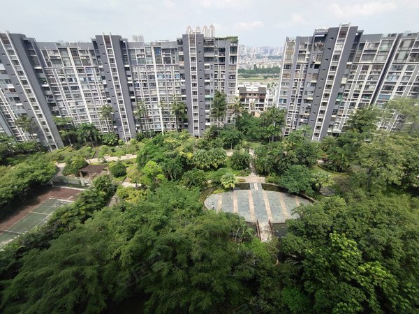 南宁青秀柳沙半岛东岸半岛东岸 江景两房巨大楼间距 看整个小区园林
