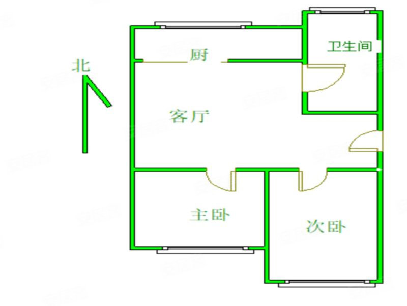 鸿福名城2室1厅1卫65.17㎡南36万