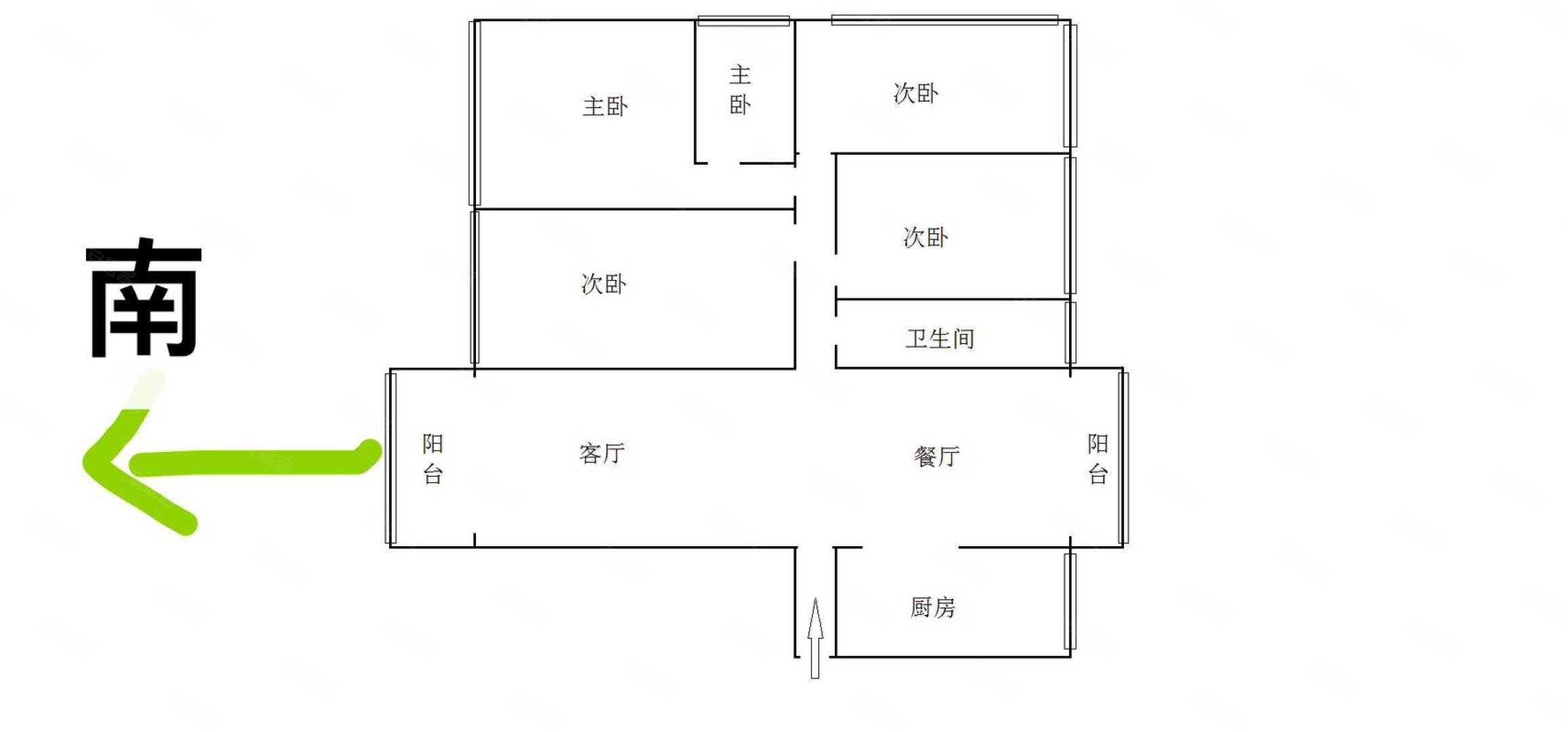 东方花都4室2厅2卫126.5㎡南北88万