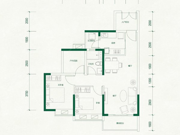 【多图】自由人花园,镜湖大道租房,专做自由人花园三房 南向户型方正