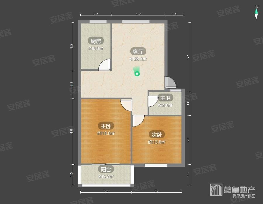 小区新 中间楼层采光好 南北通透 产权清晰 超低密度 大两居,裕丰花园