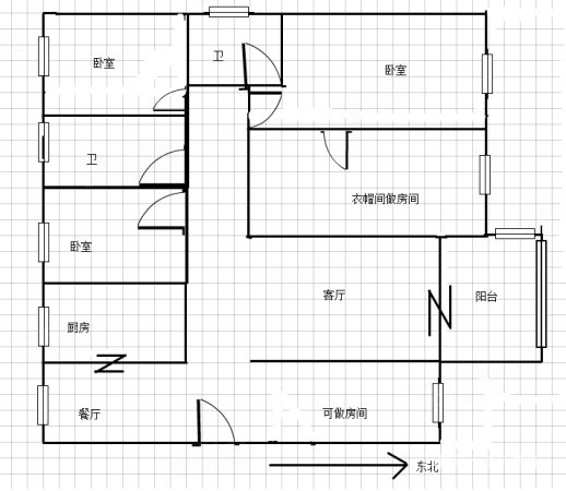 蓝光香江国际4室2厅2卫114㎡东133万