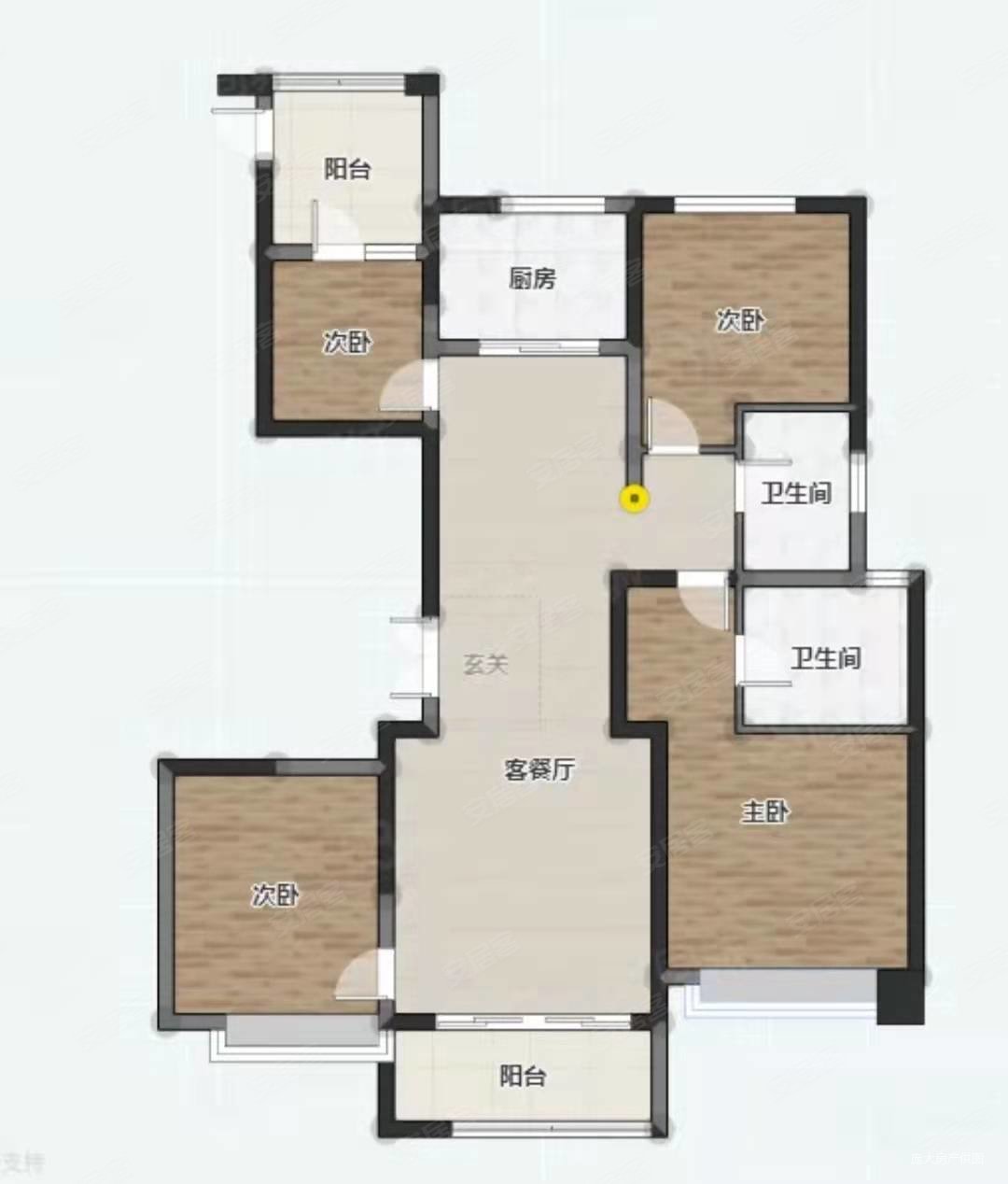 宝龙世家4室2厅2卫133.3㎡南北112万