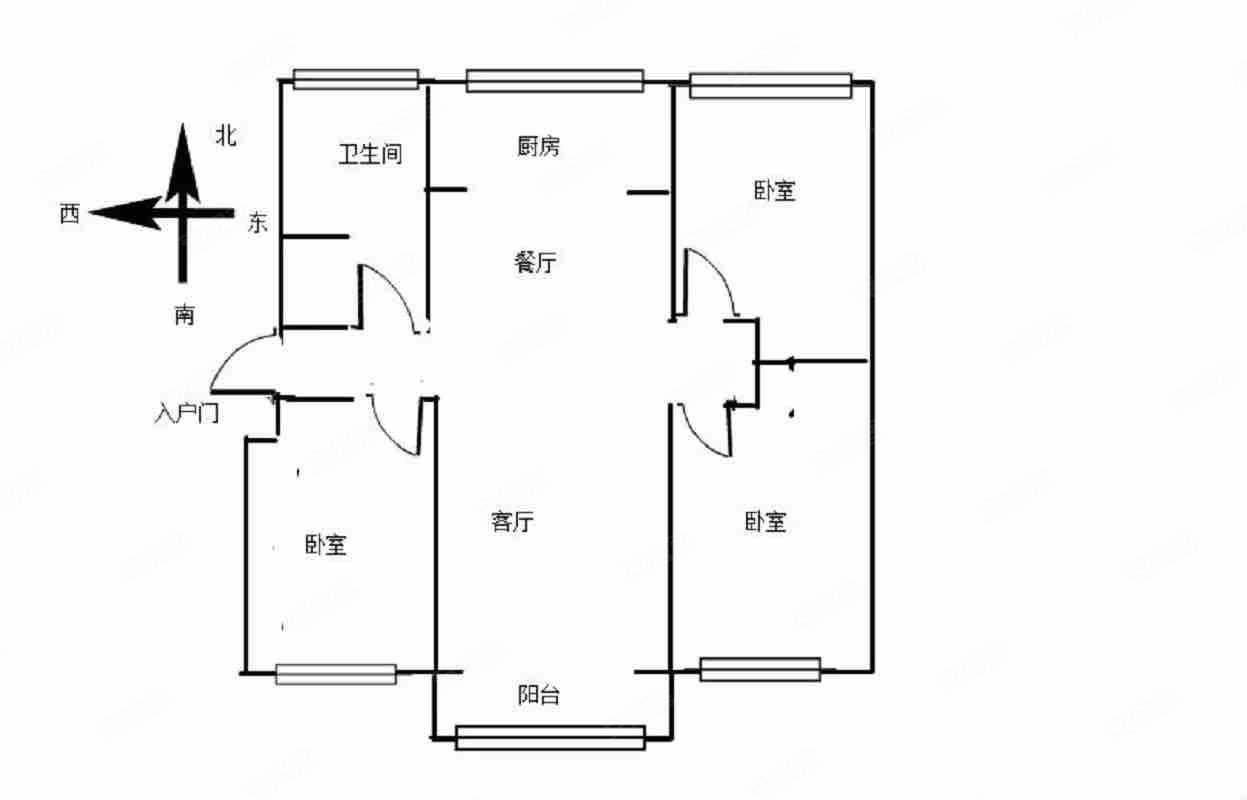 青州诺贝尔城3室2厅1卫120㎡南82万