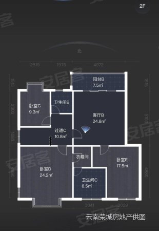 时代风华(2期)5室3厅3卫236.53㎡南北210万