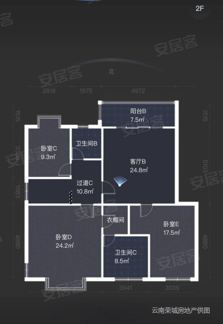 时代风华(2期)5室3厅3卫236.53㎡南北210万