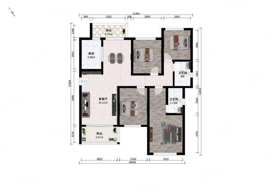 保利熙园花园洋房电梯次新房双卫西南户型正规商品房