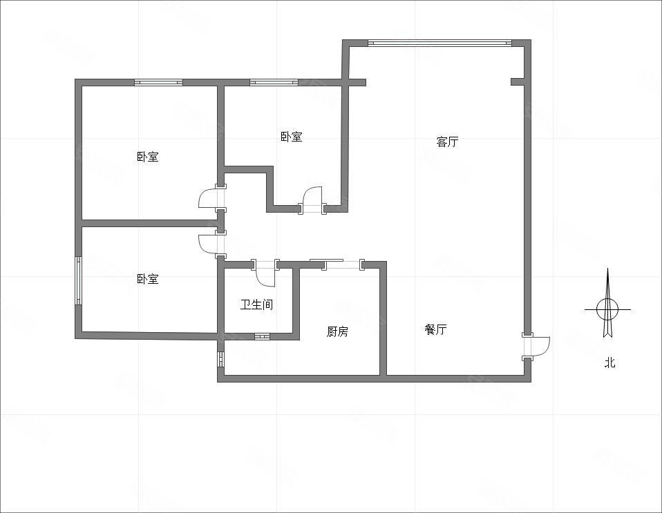 叠彩西城小区(A区)3室2厅1卫97.59㎡南北90万