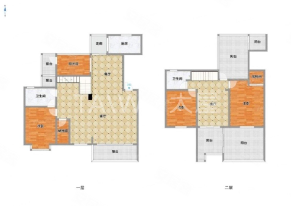 文化佳园(公寓住宅)4室3厅2卫182.05㎡南北1600万