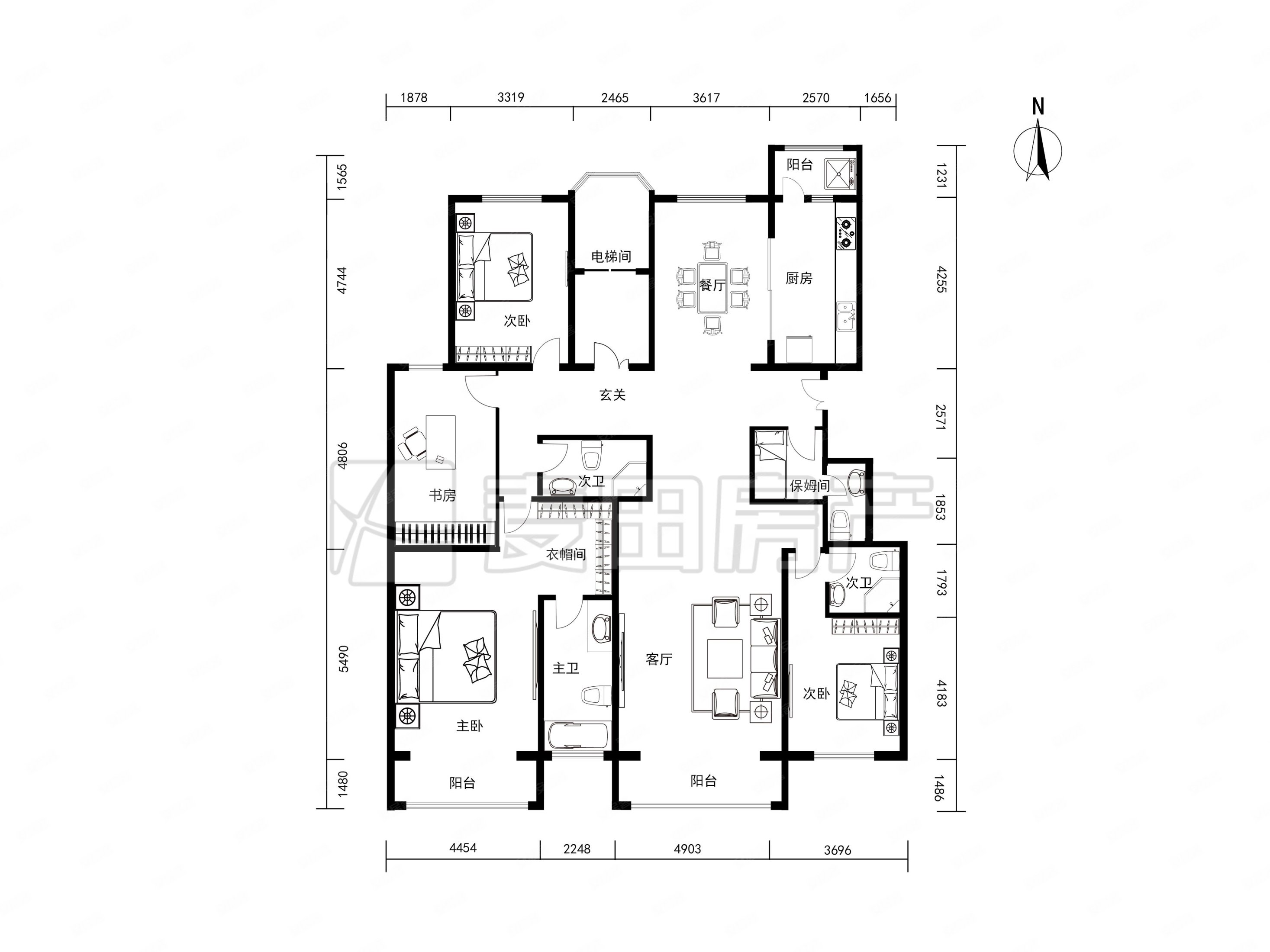 独立电梯入户的大四居 带独立保姆间 同户型性价不 ,泛海国际兰海园
