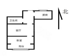 青岛市北杭州路海云上四方住宅小区 1室1厅1卫  电梯房 40平米出租房源真实图片