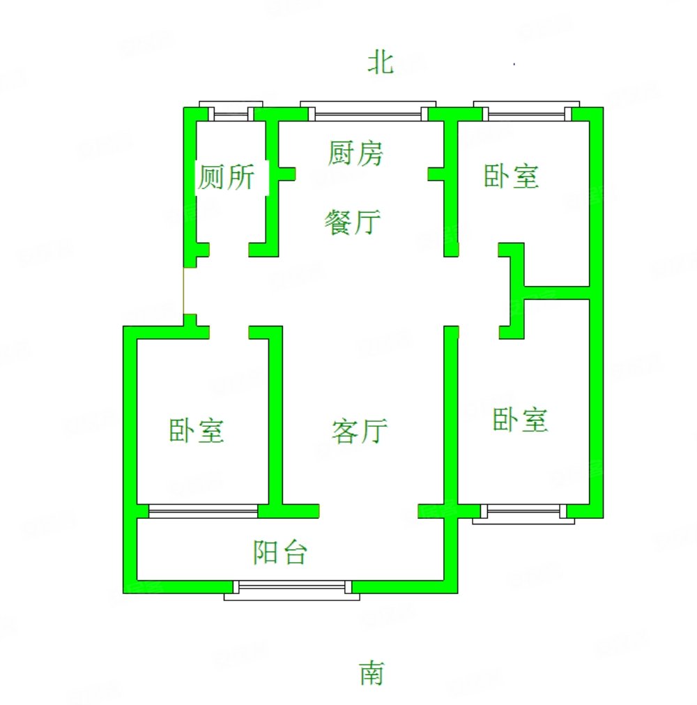 齐润花园4楼130平带车库26平南北通透户型精装可贷款75万