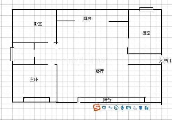 盛达新城3室2厅1卫127㎡南北90万