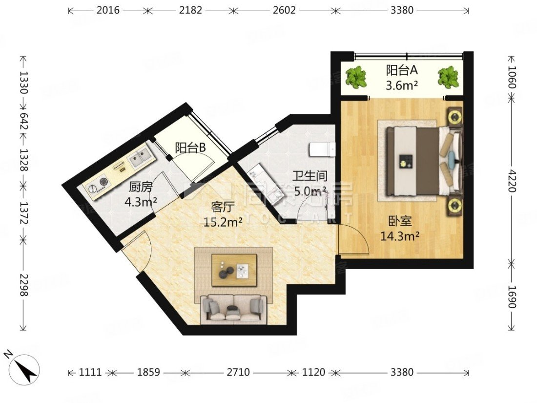 金谷园精装全明一房 满五税少 近地铁3号线万体馆