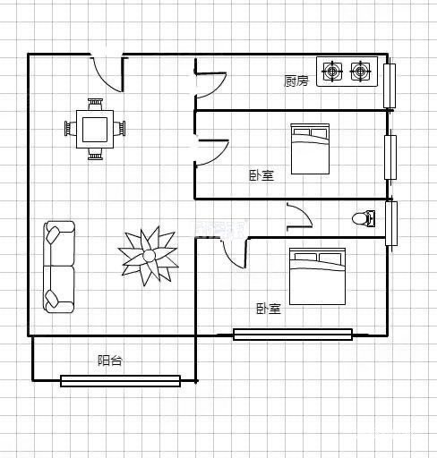 猇亭 七里新村 精装98平米大两室 家电全送  33万