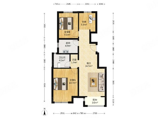 格林云墅 龥鸺平米 精装 空房 龤龒麣麣