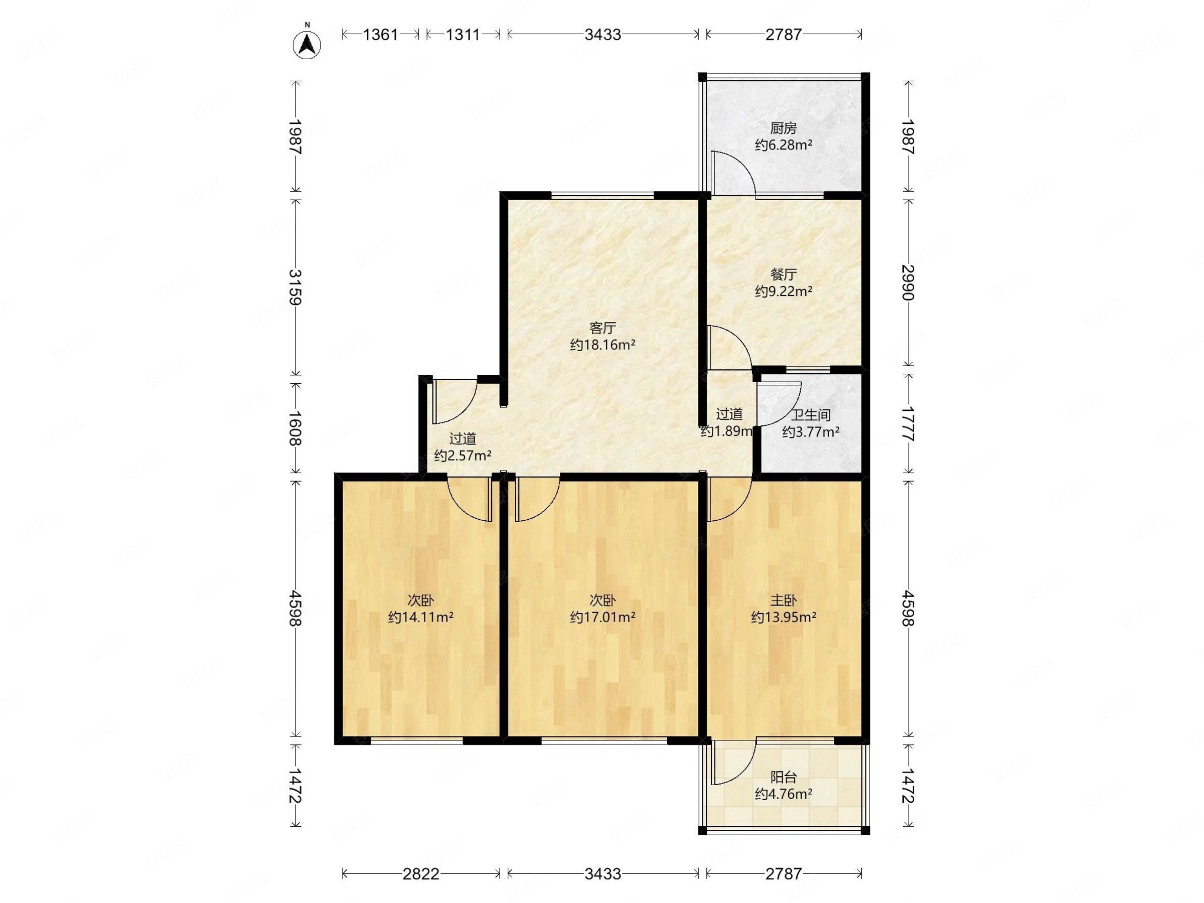 市中心,二中新百,省二院附近,三阳开泰户型