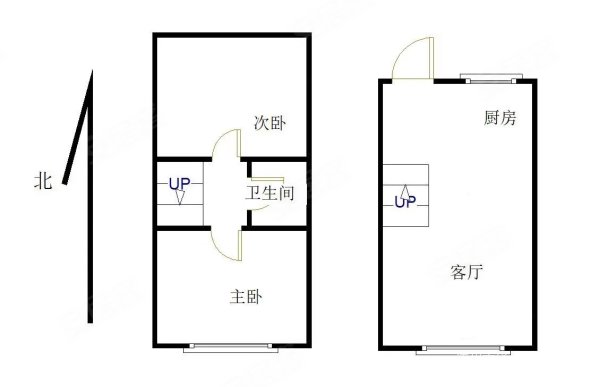 鹏渤印象城牛津花园2室2厅1卫52㎡南45万